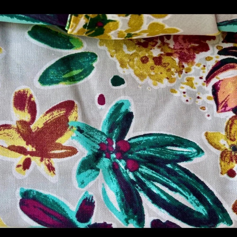 Floral Garden Party Fabric Shower Curtain by Nicole Miller Teal Purple